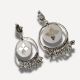 White Oxidized Jhumka Bali Earrings